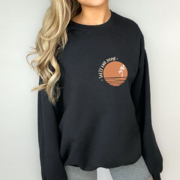 SALTY & HOME | Oversized Crewneck in BLACK Thumbnail
