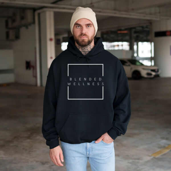 BLENDED WELLNESS | Mens Oversized Hoodie in Black Thumbnail