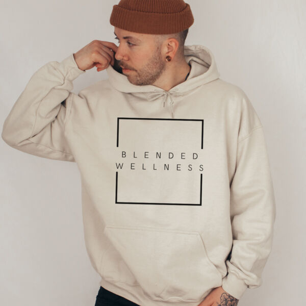 BLENDED WELLNESS | Mens Oversized Hoodie in Sand Thumbnail