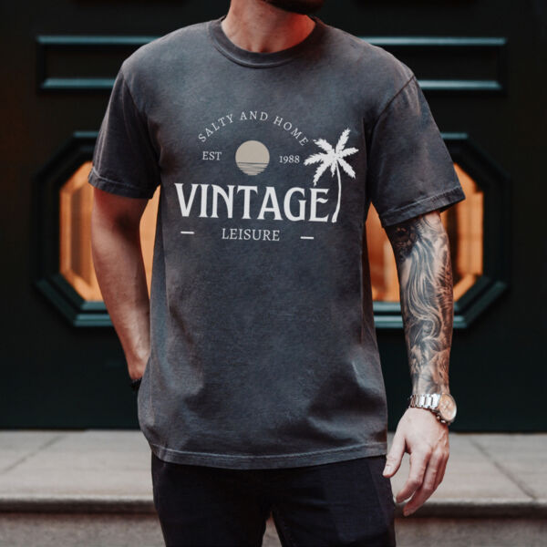 SALTY VINTGE | Mens Vintage T in PEPPER Thumbnail