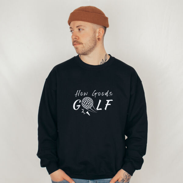 HOW GOODS GOLF | MENS CREWNECK BLACK Thumbnail