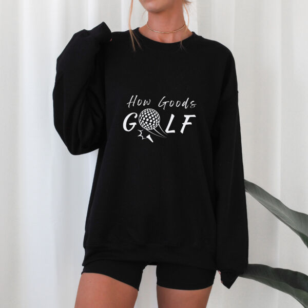 HOW GOODS GOLF | WOMENS CREWNECK BLACK  Thumbnail