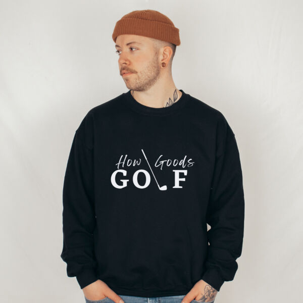 HOW GOODS GOLF II | MENS CREWNECK BLACK  Thumbnail