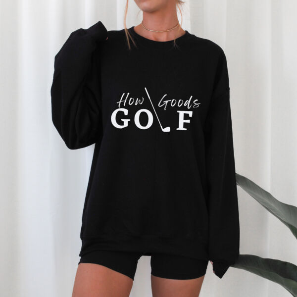 HOW GOODS GOLF II | WOMENS CREWNECK BLACK   Thumbnail