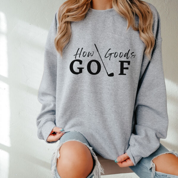 HOW GOODS GOLF || | WOMENS CREWNECK GREY  Thumbnail