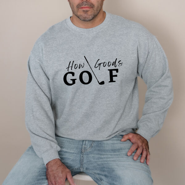 HOW GOODS GOLF || | MENS CREWNECK GREY  Thumbnail