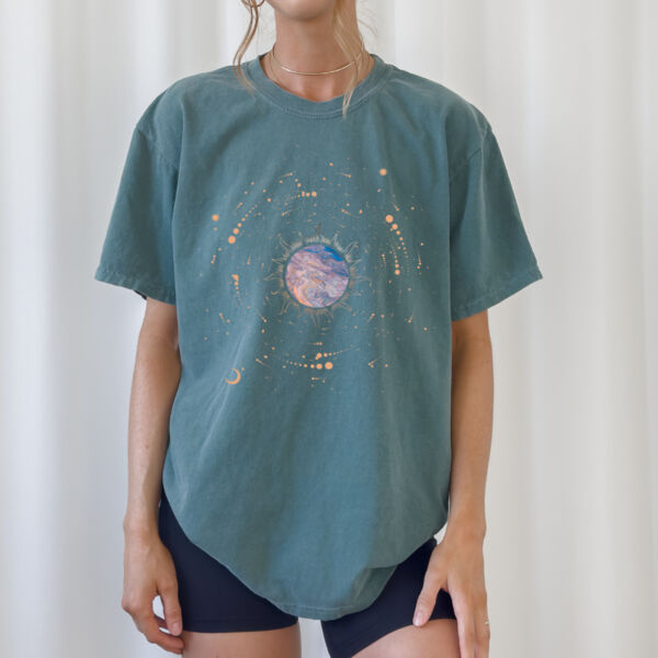 TO THE MOON AND BACK | Womens T in Blue Spruce  Thumbnail