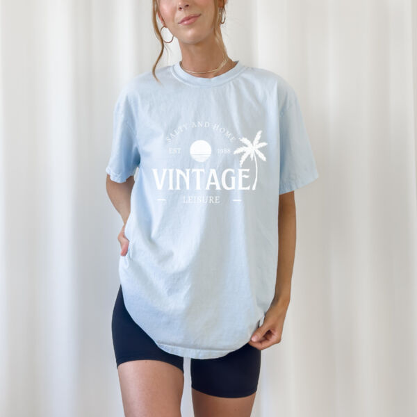 SALTY VINTAGE | Oversized T in CHAMBRAY Thumbnail