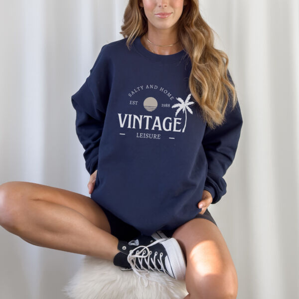 SALTY VINTAGE | Crewneck in NAVY  Thumbnail