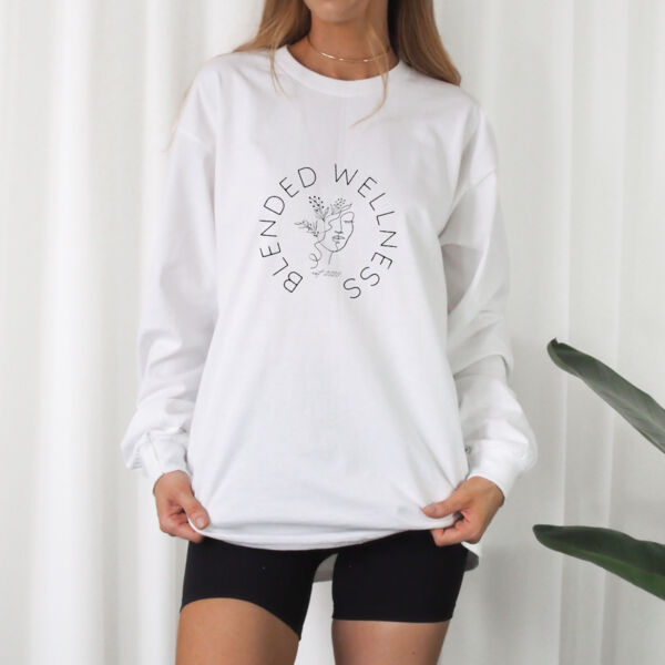BLENDED WELLNESS | Womens Longsleeve in WHITE Thumbnail