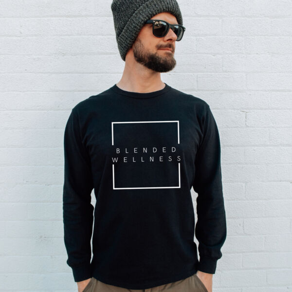BLENDED WELLNESS | Mens Longsleeve in BLACK  Thumbnail