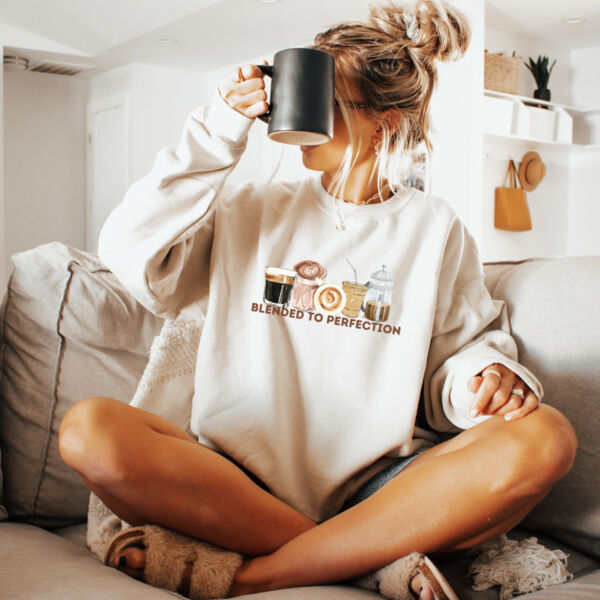 BLENDED WELLNESS | Blended to Perfection -  Crewneck in SAND   Thumbnail
