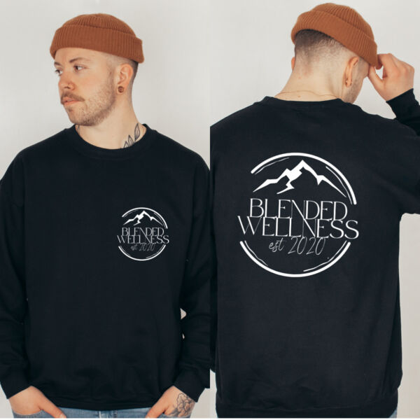 BLENDED WELLNESS | Move Mountains Crewneck in BLACK Thumbnail