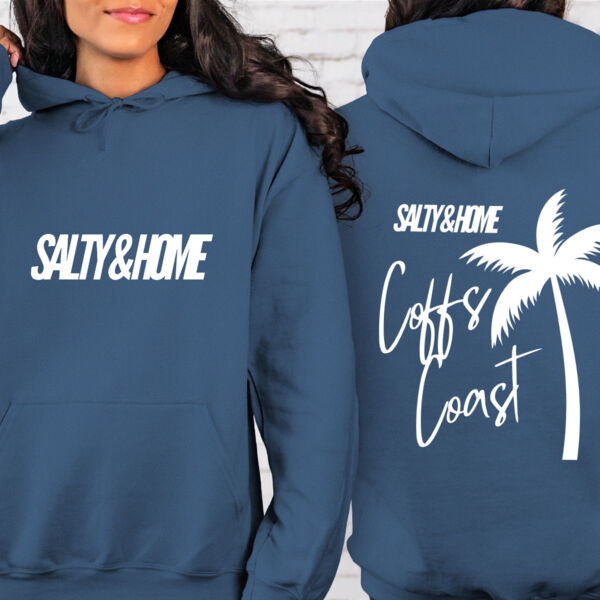 COFFS COAST | Unisex Hoodie in FADED INDIGO BLUE Thumbnail